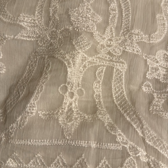 New Anthropologie Ladies Cream Lace Long Sleeve Blouse Size L - Picture 6 of 6